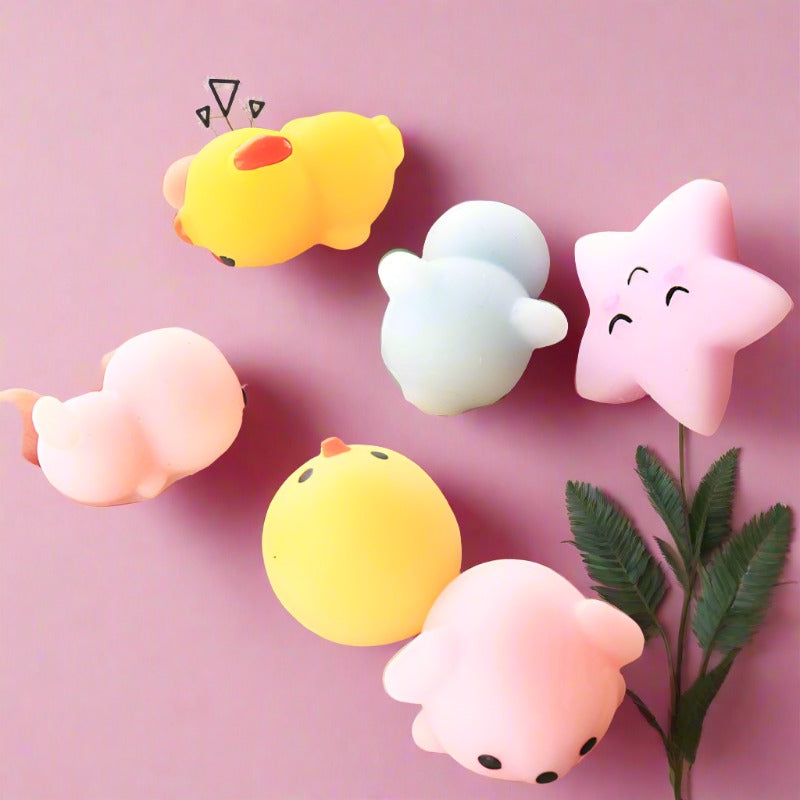 10 Pieces Small Animal Soft Rubber Decompression Creative Toy