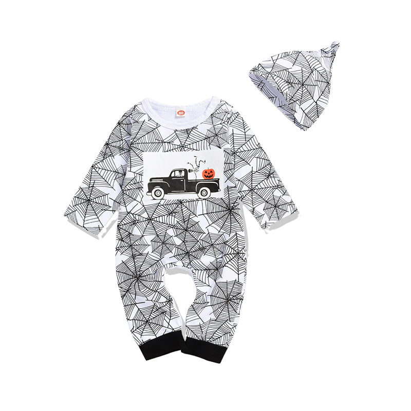 2 Pieces Set Baby Kid Boys Halloween Star Graphic Expression Tops And Pants Wholesale 220728506