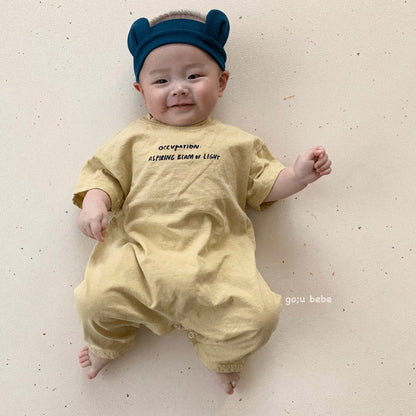 2 Pieces Set Baby Unisex Solid Color Headwear And Jumpsuits Wholesale 22082482