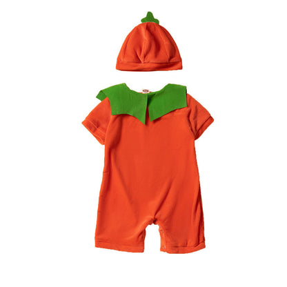 2 Pieces Set Baby Unisex Halloween Hats And Cartoon Rompers