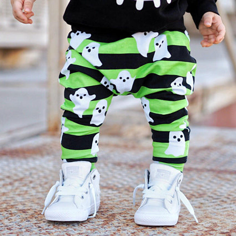 2 Pieces Set Baby Kid Halloween Tops And Striped Pants