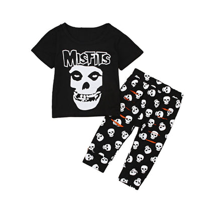 2 Pieces Set Baby Halloween Letters T-Shirts And Pants