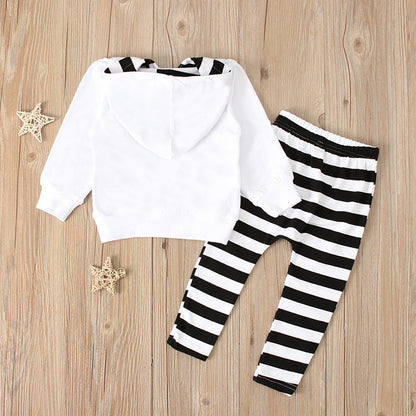 2 Pieces Set Baby Kid Unisex Halloween Tops And Striped Pants