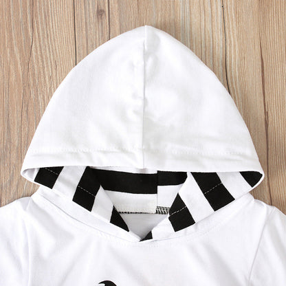 2 Pieces Set Baby Kid Halloween Hoodies Swearshirts And Striped Pants