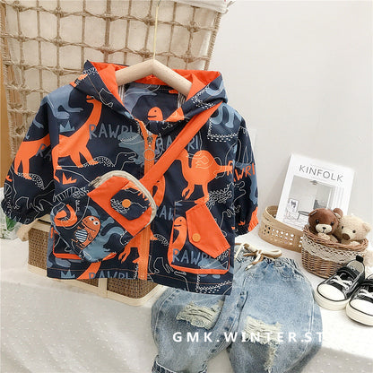 2 Pieces Set Baby Kid Boys Cartoon Print Jackets Outwears