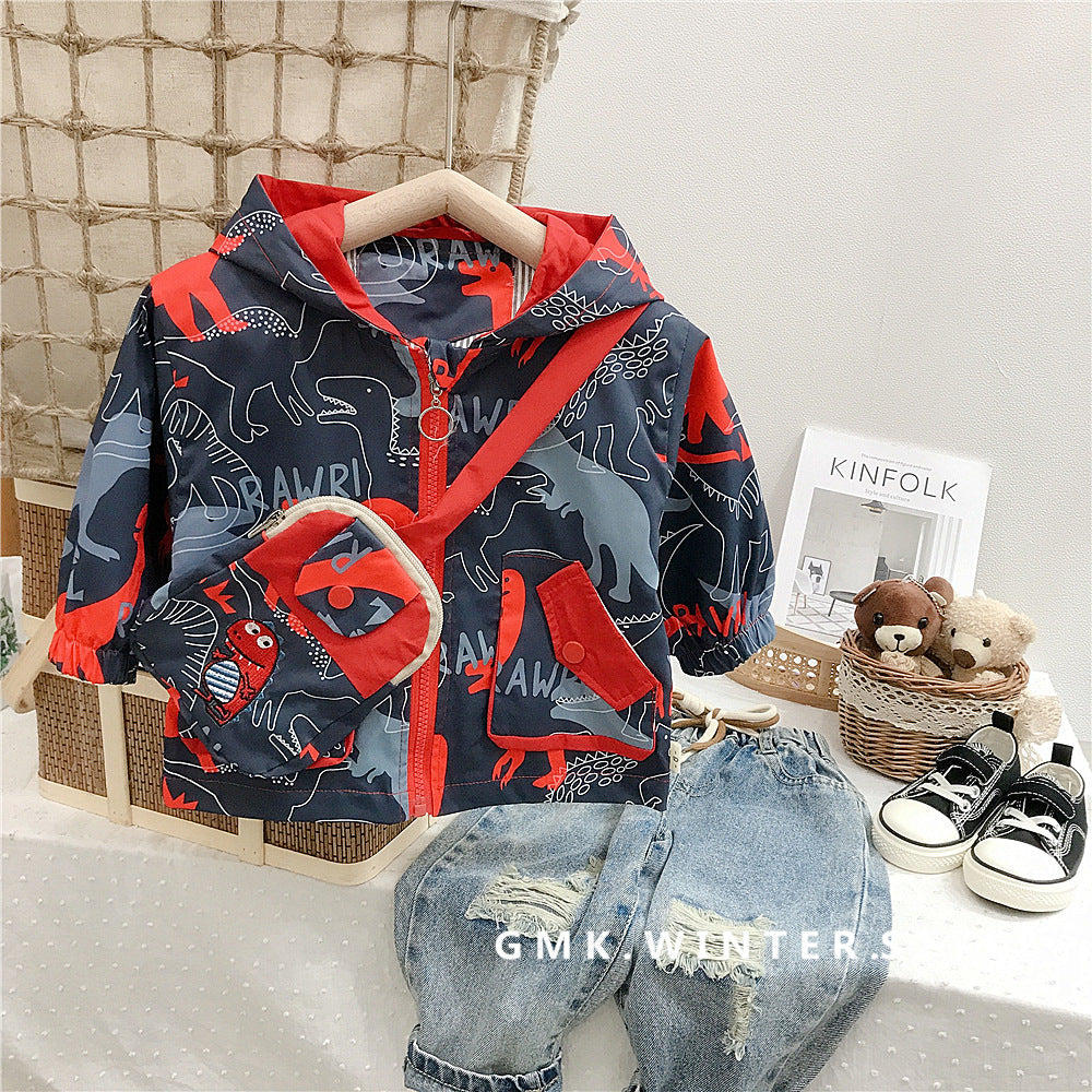 2 Pieces Set Baby Kid Boys Cartoon Print Jackets Outwears