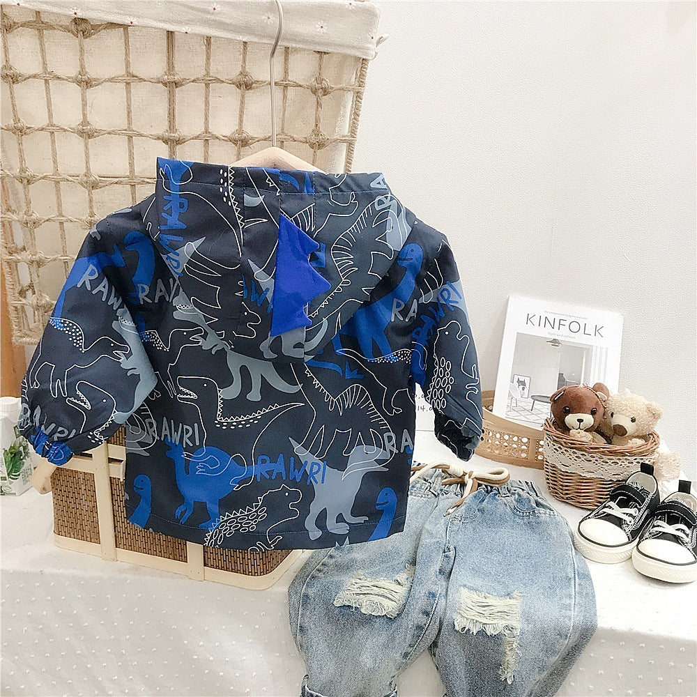 2 Pieces Set Baby Kid Boys Cartoon Print Jackets Outwears