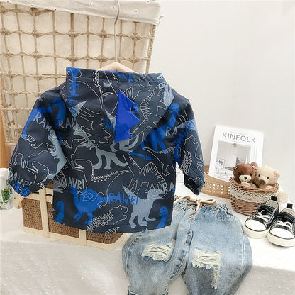 2 Pieces Set Baby Kid Boys Cartoon Print Jackets Outwears