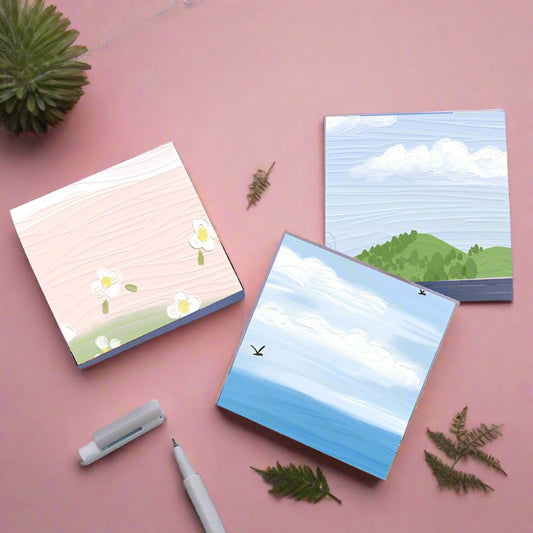 10PCS  Creative Landscape Paper Sticky Notes