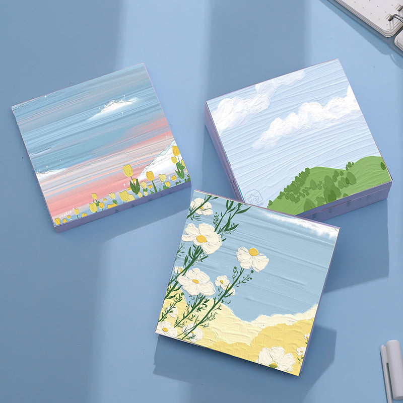 10PCS  Creative Landscape Paper Sticky Notes