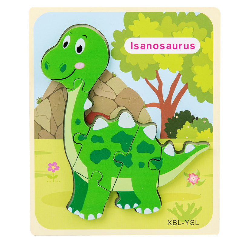 Wooden Dinosaur 3D Puzzle Jigsaw Set for Kids