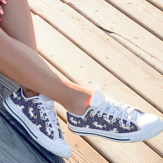 Womens Trendy Unicorn Print Sneakers