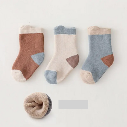 3 Pairs/Set Thick Warm Baby Socks in Autumn/Winter