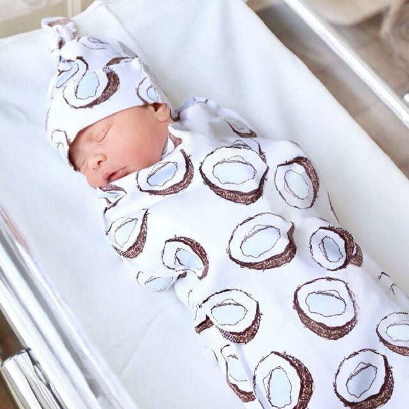 2 Pieces Newborn Lovely Sleeping Bag And Hat