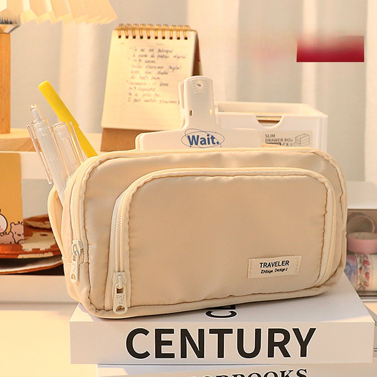 2024 Large Capacity Canvas Pencil Case