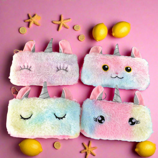 2PCS Kid Girl Unicorn Plush Pencil Bags Wholesale Accessories