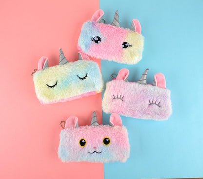 2PCS Kid Girl Unicorn Plush Pencil Bags Wholesale Accessories