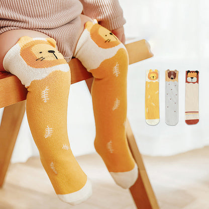 3 Pieces Baby Toddler Kid Knee High Cartoon Stockings Set