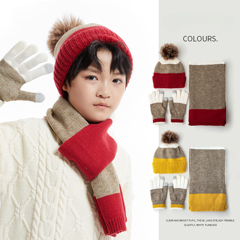 Wholesale Winter Children's Hat Scarf Gloves Set