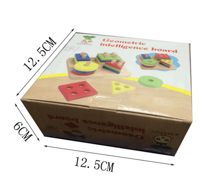 Wooden Geometric Shapes Educational Puzzle for Kids