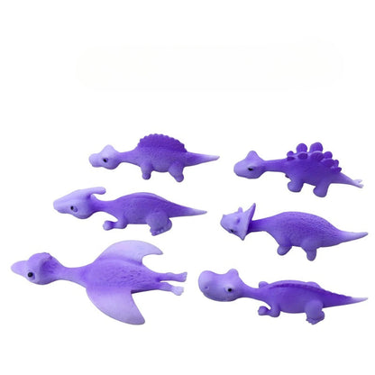 10PCS Ejection Dinosaur Fun Decompression TPR Toys