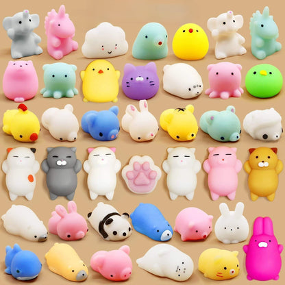 10 Pieces Small Animal Soft Rubber Decompression Creative Toy