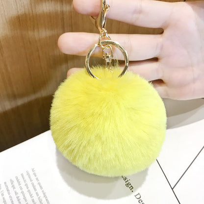 Wool Ball Plush Keychains