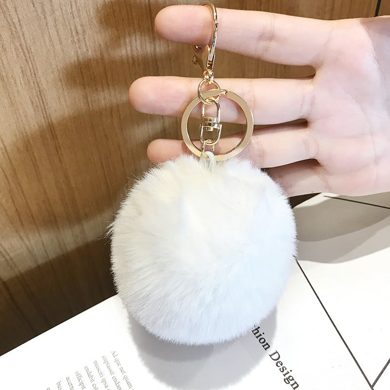 Wool Ball Plush Keychains