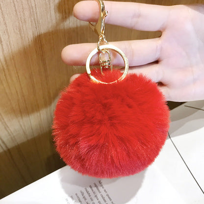 Wool Ball Plush Keychains