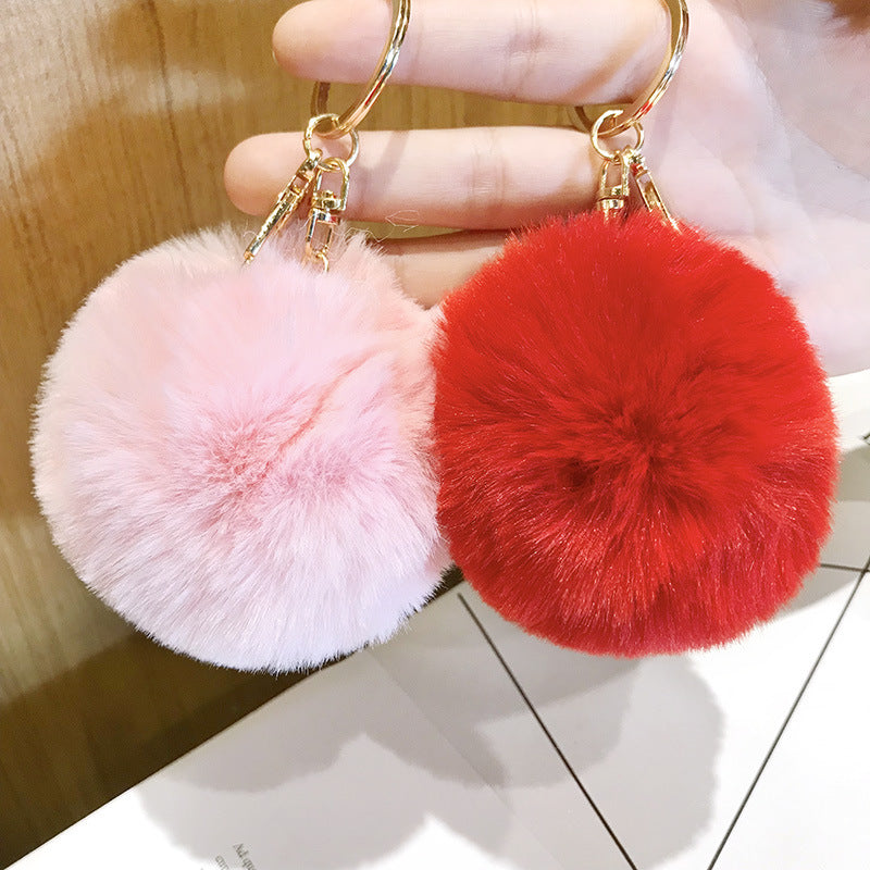 Wool Ball Plush Keychains