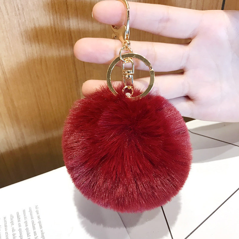 Wool Ball Plush Keychains