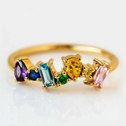 Zig-Zag Rainbow Ring