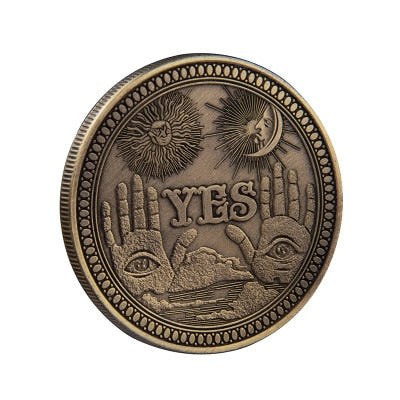 Yes/No Ouija Gothic Prediction Coin