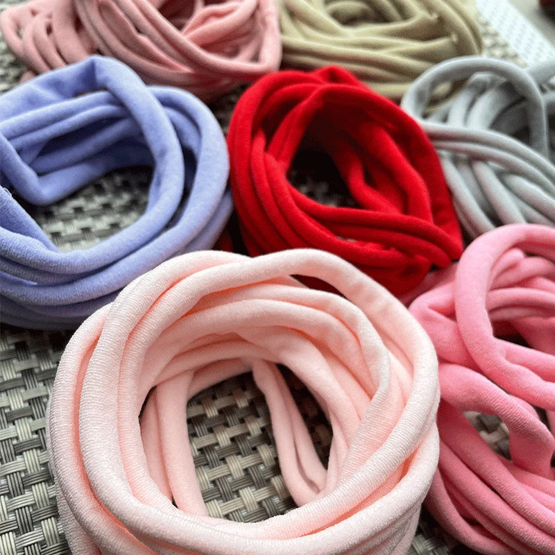 10Pcs Soft Nylon Headbands - Hair Accessories for Girl