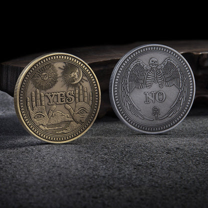 Yes/No Ouija Gothic Prediction Coin