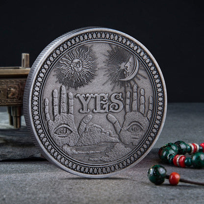 Yes/No Ouija Gothic Prediction Coin