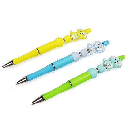 10pcs/pack DIY Handmade Cartoon Puppy Silicone Bead Pen