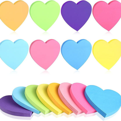 2PCS Solid Color Love Sticky Notes