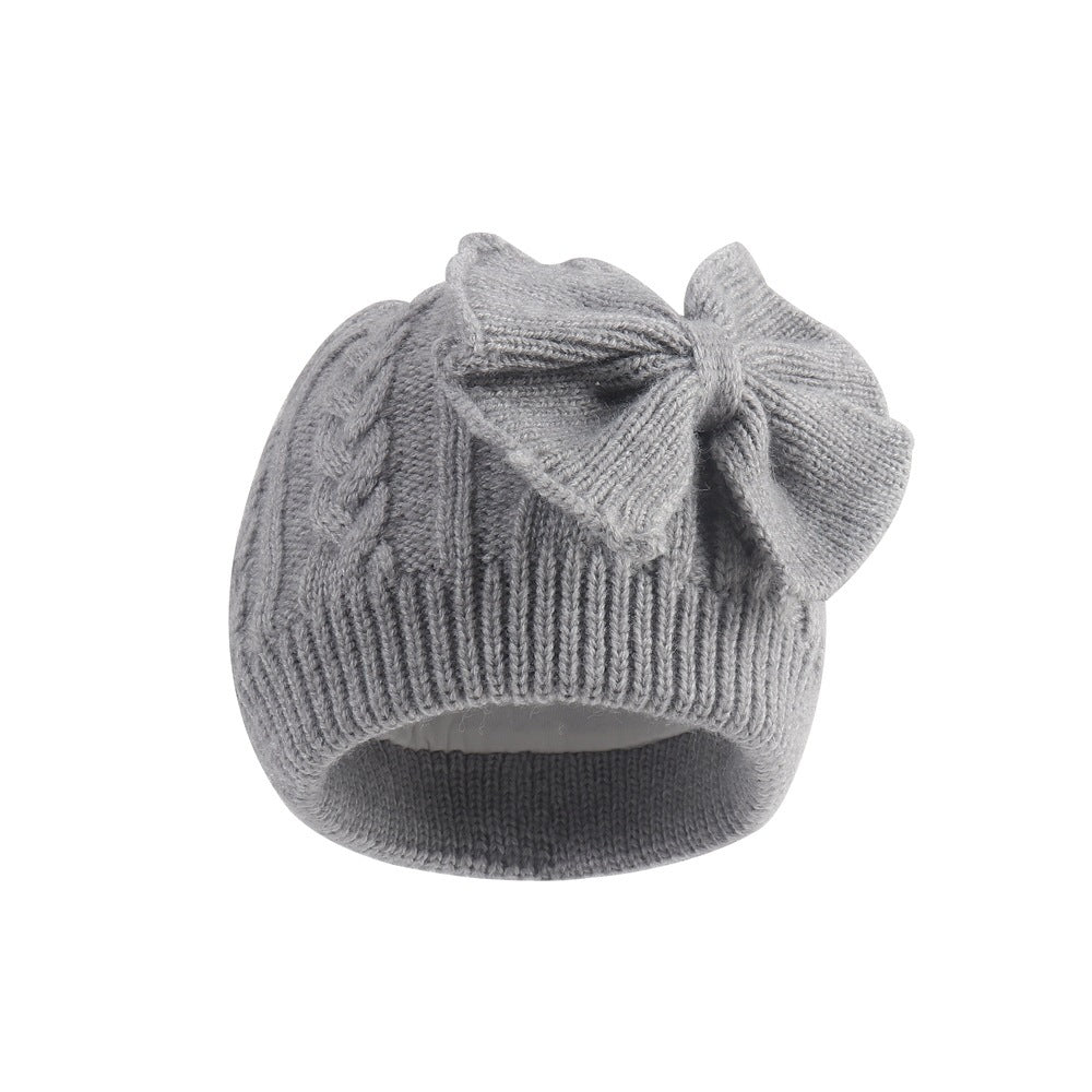 Wholesale Winter New Thickened Children's Butterfly Woolen Knitted Hat