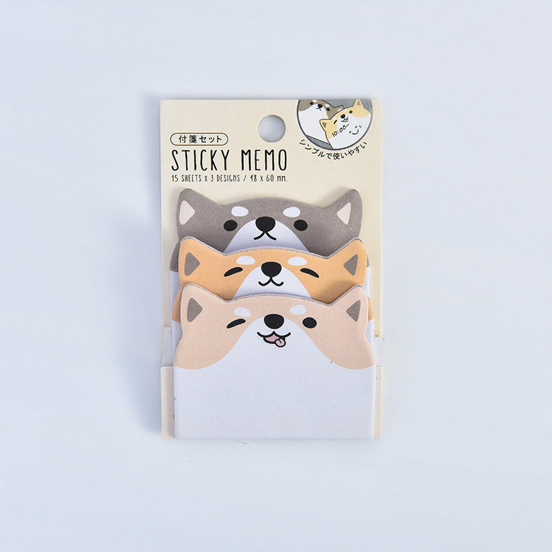 10pcs Cartoon Cute Creative Student Sticky Notes