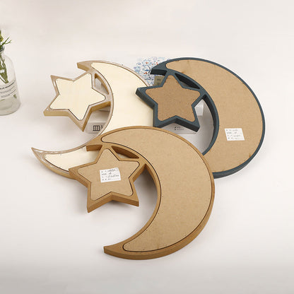 Wooden Moonlit Tray Ornaments