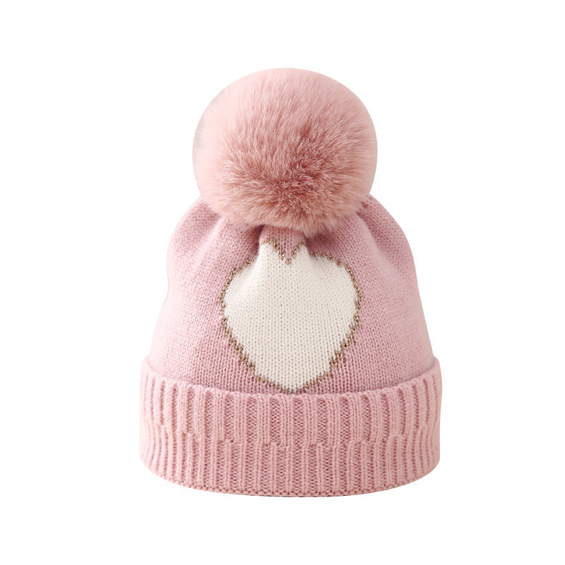 Wholesale Winter Baby Knitted Hat Jacquard Love Hat