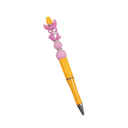 10PCS DIY Handmade Cartoon Rabbit Silicone Bead Pen