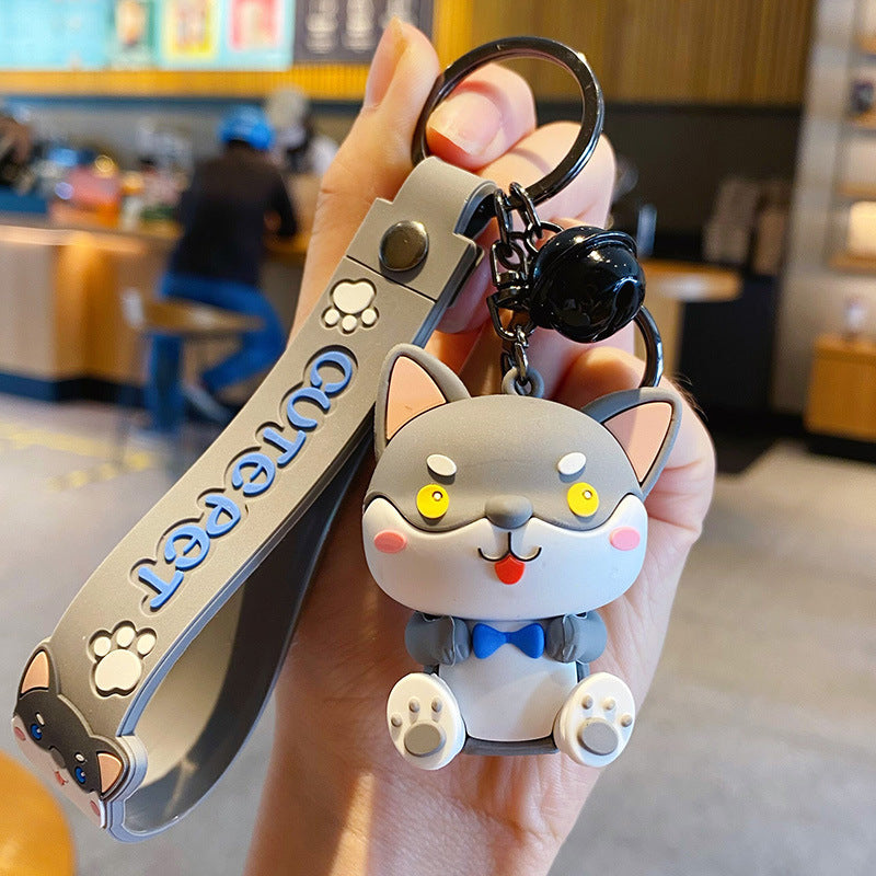 \Cartoon PVC Soft Glue Puppy Keychain Cute Keychain