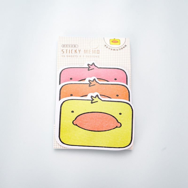 10pcs Cartoon Cute Creative Student Sticky Notes