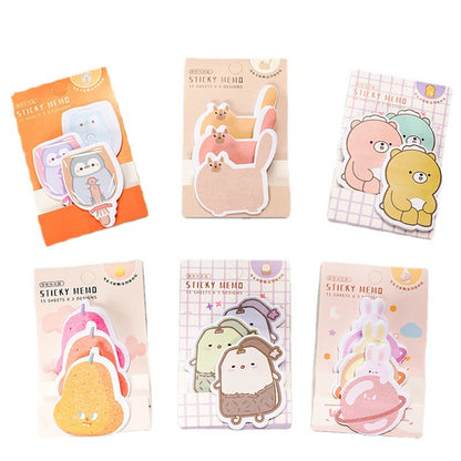 10 PCS Cute Cartoon Paper Sticky Notes