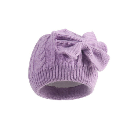 Wholesale Winter New Thickened Children's Butterfly Woolen Knitted Hat