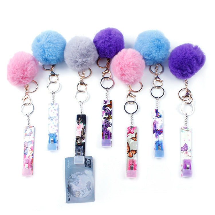 10PCS Hair Ball Butterfly ATM Contactless Plastic Card