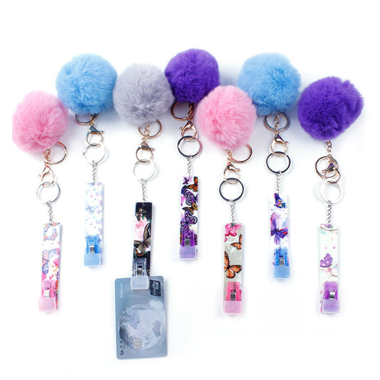 10PCS Hair Ball Butterfly ATM Contactless Plastic Card