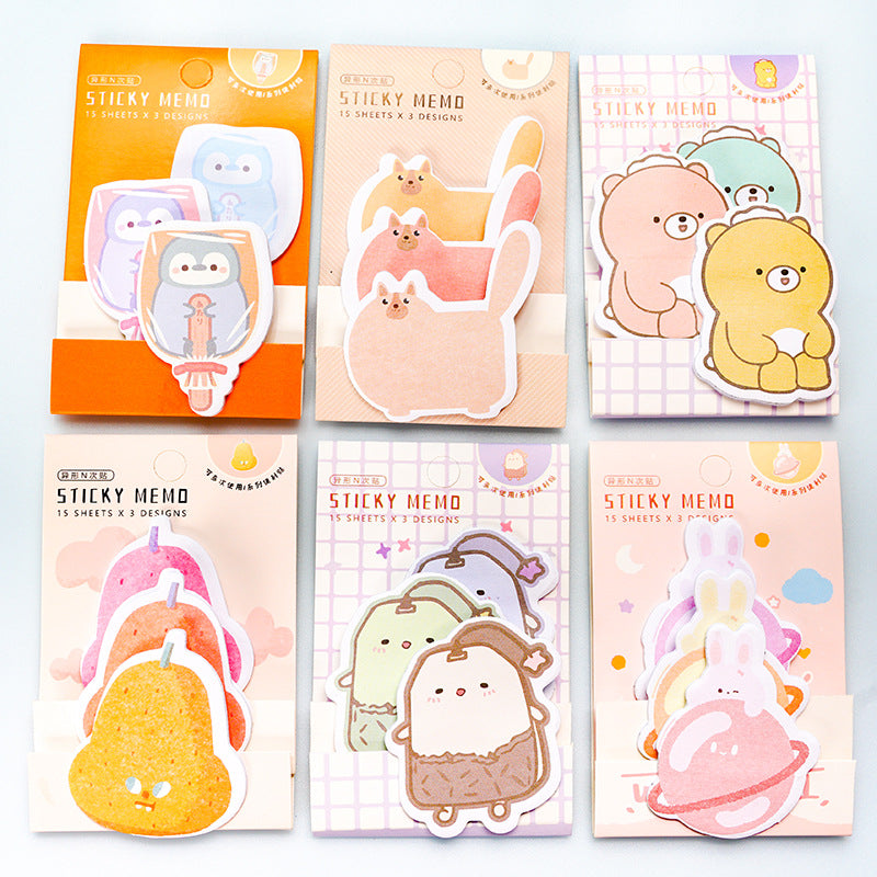 10 PCS Cute Cartoon Paper Sticky Notes